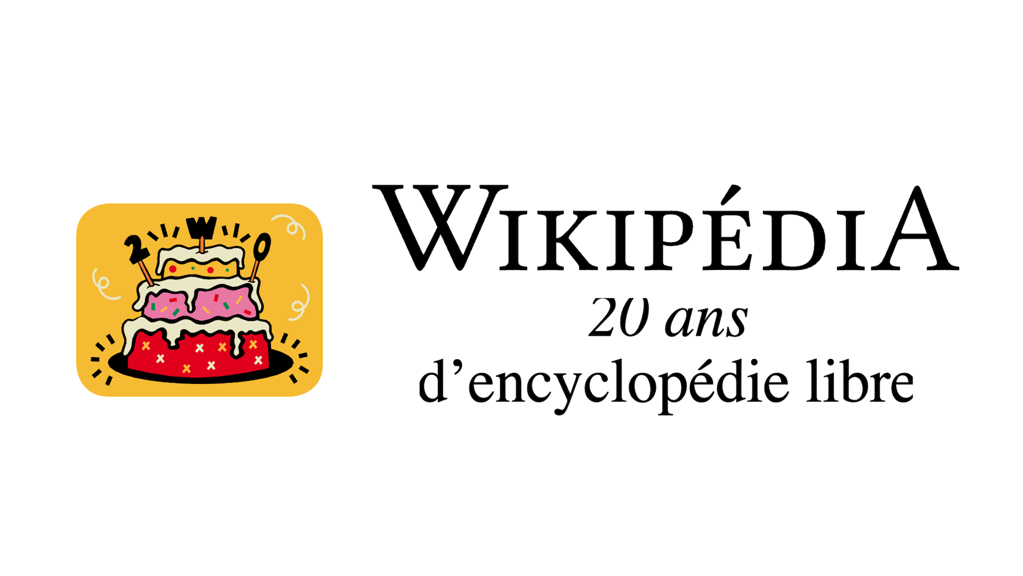 Logo anniversaire pour les 20 ans de Wikipédia